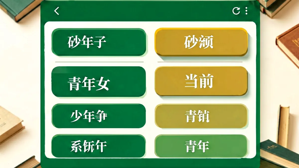 墨绿色调的漫画分类导航界面示意图，左侧排列少年少女青年向系列标签，右侧砂金色高亮当前选中项，暖白底色上散落若干书脊剪影，整体呈现编辑部风格的信息密度感
